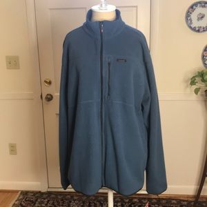 Izod Composition Blue with Black Trim Fleece Coat